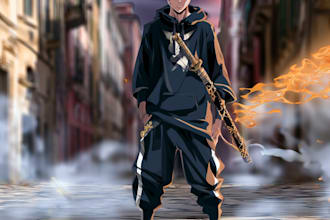 do cool anime art for you
