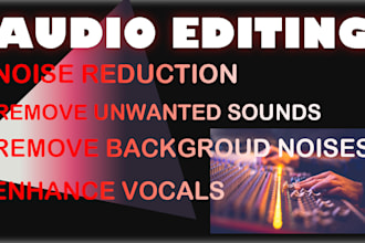 professionally edit, clean, and enhanced your audio