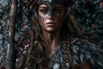 paint a character illustration in a fantasy world