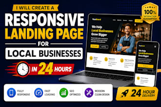 build a responsive react landing page for your restaurant or local business