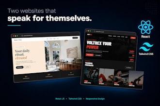 build a responsive react landing page website