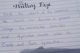 write neat english and urdu handwriting for notes letters and documents ,