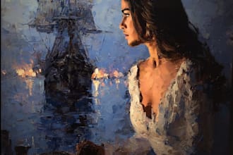 paint a real oil painting on art