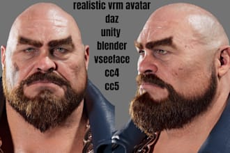 custom vtuber avatar realistic vrm character vtuber rigging for vseeface animaze