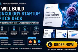 design oncology startup pitch deck cancer treatment deck life science investors