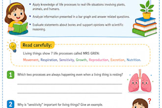 design creative science worksheets for elementary students