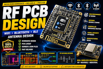 design rf pcb with antenna, wifi, ble and controlled impedance routing