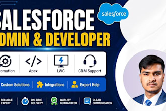 develop, customize and maintain your salesforce CRM using apex, lwc and flows