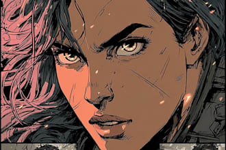 draw comic art for books, panels, and characters