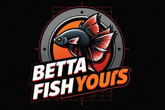 design an awesome betta fish mascot logo with express delivery