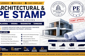 licensed architectural stamp pe stamp in oklahoma virginia washington tennessee