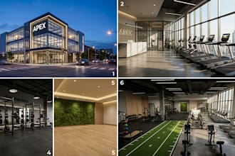 design 3d gym interior and layout with a video walkthrough