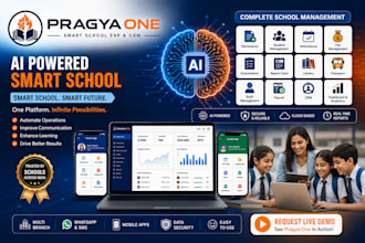 develop ai powered school erp CRM system with mobile app
