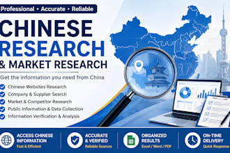 do chinese market research and internet research