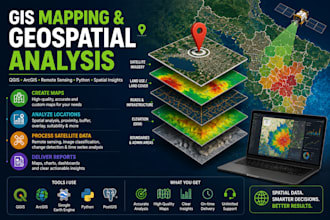do gis mapping, geospatial analysis, remote sensing, and data visualization