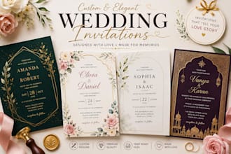 design elegant and personalized wedding invitation cards