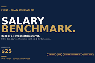 create a salary benchmark report for any role