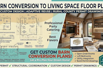 barn conversion floor plans for residential permit