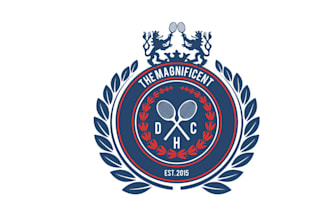 design greatest vintage tennis club logo