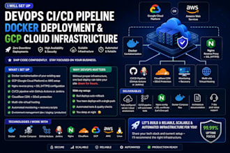 set up devops ci cd pipeline docker deployment and cloud infrastructure