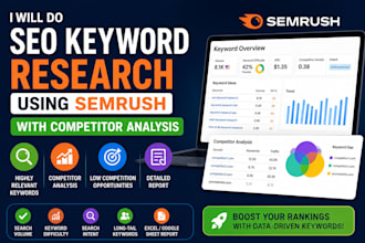 do keywords research via sem rush