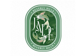 do trendy new beverly hills logo with sushi bar and lounge