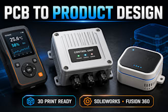 design 3d printable electronic enclosure pcb housing in solidworks or fusion 360