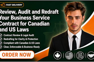 review, audit and redraft your business service contract for canadian and US law