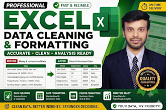 clean, format, split, and structure your excel data professionally