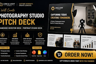create phototgraphy studio pitch deck franchise investor deck protrait studio
