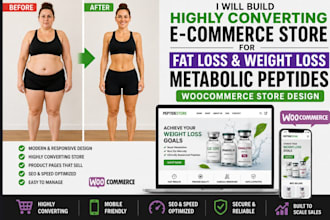 build metabolic, fatloss, weightloss peptide branded ecommerce store