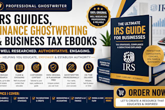 write irs guides, finance ghostwriting, and business tax ebooks