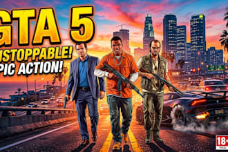 design professional gaming youtube thumbnails for gta 5 pubg and free fire