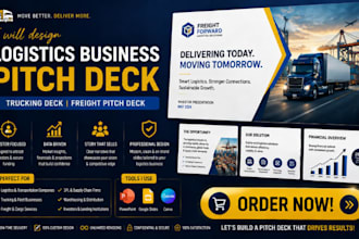 design logistic business pitch deck trucking pitch deck freight pitch deck