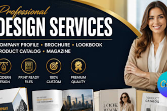 design business company profile, brochure look book product catalog design