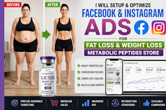 setup facebook ads instagram meta ads for weightloss metabolic peptide
