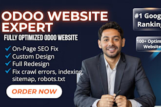 fix odoo website, optimize odoo SEO, customize odoo website design or redesign