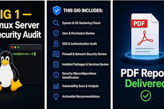 perform a linux server security audit and hardening report