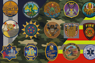 design custom military patch sticker vintage badge logo