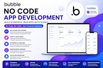 develop bubble io app, bubble website, flutterflow app, adalo ai app