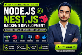 be backend developer for web app and API using nestjs, expressjs, and nodejs
