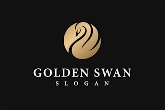 design a luxury swan, elegant brand identity and modern business logo