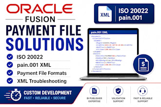 develop and customize oracle fusion payment file formats for banks