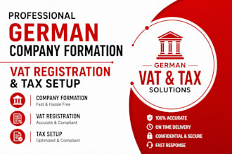 handle german company formation, vat registration and tax setup