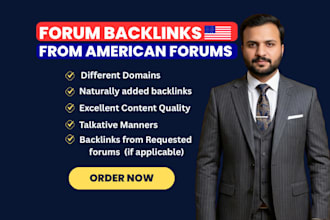 manual backlinks placement from USA forums
