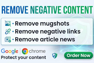 remove mugshots, fake article news,deindex negative links from google search