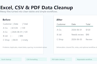 help with data documents simple tools and workflow cleanup
