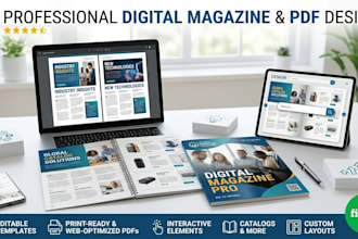 do digital magazines, PDF and catalog design