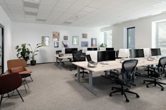 redesign architect 3d office interior renders,2d plan,workspace,furniture layout