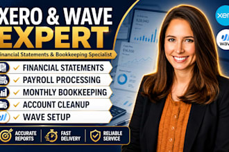 do xero financial statements payroll wave setup cleanup bookkeeping accounting